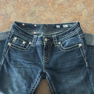 MissMe denim cuffed capris